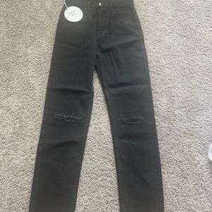 Princess Poly Attica Knee Rip Black Jeans